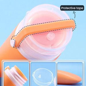Empty Mini Reusable Squeeze Travel Toiletry Silicone Bottles Set 90ml Tsa Approved with Leakproof Caps for <b>Shampoo</b> - Product Image 2