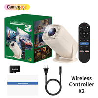 Mini projecteur de jeu HCS350 U5 avec manette de jeu 2.4G, 200 ANSI, 36000 jeux, projecteur intelligent portable Android 14 pour cinéma maison