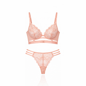 女式镂空性感内衣，18年历史，批发销售艺术花卉边框透明性感内衣 - Product Image 2