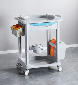Hot Selling Treatment Car Factory Wholesale High Quality Hospital Clinic With Lock Silent Universal Wheel Trolley