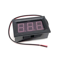 Voltmeter Digital 0.56 inci, layar LED DC 4.5V -30V 2-kawat pengukur tegangan Digital 22mm Diameter pemasangan suhu layar LCD