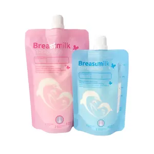 Hot Selling Wholesale Price Milk Pouch Bag Baby Food OEM Design Breast Milk Storage Bags with Spout