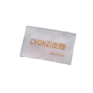 Hangsen lettera logo Custom indumento etichette collo dimensioni abbigliamento etichette di dimensioni ad alta densità etichetta abito cucito tessuto etichetta per i vestiti