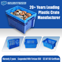 Caisse logistique empilable en plastique HDPE/PP perforée et ventilée, panier de manutention écologique pour le transport de marchandises et l'agriculture