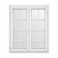 Ventana de Aluminio Estilo Francés con Revestimiento en Polvo, Doble Acristalamiento, Rejilla Decorativa, Color Personalizado, Diseño Colonial