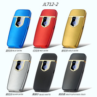 Briquet en métal ultra-fin sensible au toucher, rechargeable par USB, avec allumage double face, vente en gros