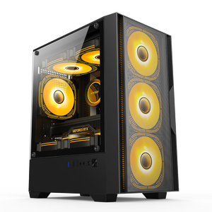 Nueva Carcasa para <span class=keywords><strong>PC</strong></span> Gaming MicroATX OEM en Oferta con Panel Frontal de Malla y Panel Lateral de Vidrio Templado, Construcción de Metal y Plástico de Torre Media - Product Image 1