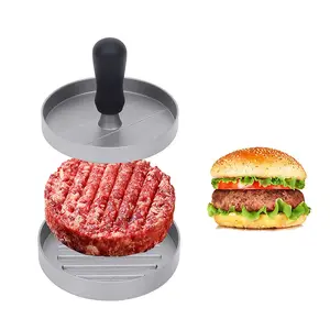 Dụng Cụ Ép Bánh Burger Bằng Nhôm Dụng Cụ Ép Bánh Hamburger Chống Dính Cho Vỉ Nướng BBQ