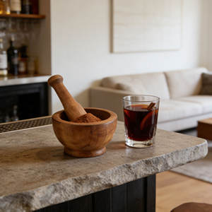 Set <span class=keywords><strong>Mortar</strong></span> Kayu Besar, Penggiling Tekan Penggiling Penghancur Mangkuk Bawang Putih Campuran Kayu Bambu Bawang Putih - Product Image 4