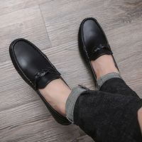Mocassins pour hommes de style britannique, chaussures décontractées légères avec semelle intérieure en PU souple, respirantes, style décontracté, semelle souple pour l'été