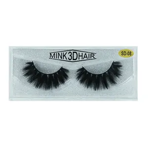 Wholesale Hand Made Mink Natural Thick False Eyelashes Create Your Own Brand 3D Mink False Eyelashes