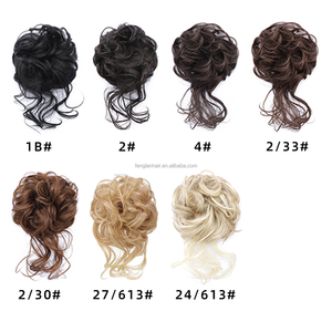 Extensions de <span class=keywords><strong>cheveux</strong></span> synthétiques de qualité supérieure, ondulées naturelles, teintes, pour <span class=keywords><strong>chignon</strong></span>, <span class=keywords><strong>chignon</strong></span> pour femmes - Product Image 5