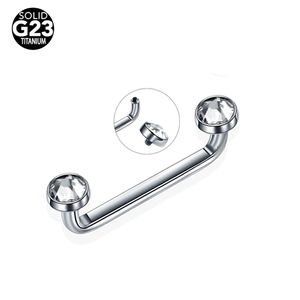 <span class=keywords><strong>Piercing</strong></span> de titanio G23 personalizado para mujer, cristal de CZ, Micro anclaje Dermal, superficie, joyería corporal Unisex interna - Product Image 2