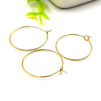 Boucles d'oreilles tendance en acier inoxydable 316 avec perle naturelle, placage sous vide IP or 18 carats, accessoires de bijoux DIY