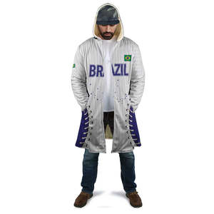 Chaqueta de Longitud Media con Estampado Completo del Campeón del Clásico Mundial de Béisbol de Brasil 2026, Chaqueta con Capucha y Forro Polar, con Cremallera, para Hombre, para Exteriores - Product Image 2