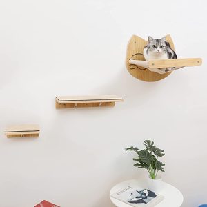 Meuble mural en bois massif pour l'escalade, le sommeil et le jeu en intérieur, lit suspendu en bois avec - Product Image 2