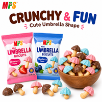 Biscuits au chocolat au lait en forme de parapluie, délicieux, personnalisés avec votre marque privée