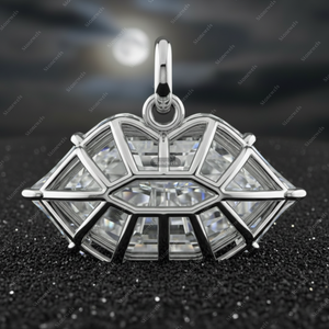 925 Sterling Silver Christmas Gifts ideas mom <b>dad</b> wife husband Personalized Unique Diamond Fine Jewelry Pendants & Charms Lip - Product Image 1