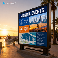 Affichage LED extérieur de qualité marine P4.81 pour marina, avec protection IP65 et haute luminosité, installation fixe