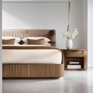 Bedroom Furniture Home Oak <b>Solid</b> <b>Wood</b> <b>Bed</b> High Quality Luxury Modern SGA-10133S Nordic <b>Bed</b> SGA-10133S - Product Image 1