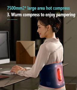 เครื่องนวดเอวแบบนุ่มปรับได้เข็มขัดอุ่นแบตเตอรี่2000mAh ให้ความร้อนบรรเทาอาการปวดเอว - Product Image 4