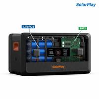 Générateur solaire Solarplay 2160Wh, sortie AC 2400W, station d'alimentation portable pour camping-car, vie hors réseau, aventures en plein air