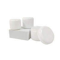Pot en plastique PP à double paroi blanc mat, vide et rechargeable, pour crème, soins de la peau, masque facial, emballage cosmétique - Vente en gros usine