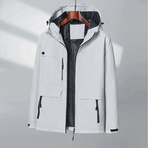 Chaqueta Cortavientos con Forro Polar para Hombre, Ropa de Trabajo, Chaqueta Gruesa con Capucha para Otoño e Invierno, con Logotipo Bordado, Uniformes Personalizables - Product Image 4