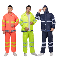 Veste et pantalon de pluie imperméables pour moto, réfléchissants, pour la sécurité routière et les patrouilles