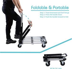 Chariot pliable à 4 roues de Style américain, chariot à main avec une grande capacité de 150kg, livraison gratuite - Product Image 4