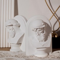 Nouvelle sculpture en résine de style européen, tête décorative pour bureau, bibliothèque, ornement de maison, cadeau