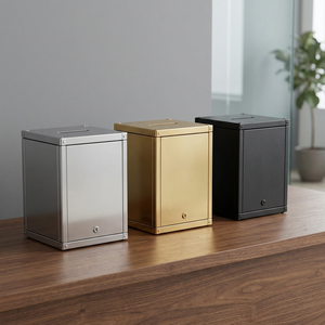 Urna con cerradura, caja de sugerencias metálica con cerradura, caja de donaciones con cerradura, urna de acero inoxidable, caja de votación con cerradura - Product Image 3