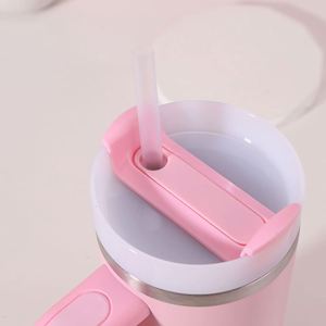 Vaso Térmico de Acero Inoxidable de 14 oz Personalizado al por Mayor, Taza Aislante para Bebidas Frías y Calientes, Portátil para Exteriores, Doble Compartimento para Bebidas, Taza para Auto con Asa - Product Image 4