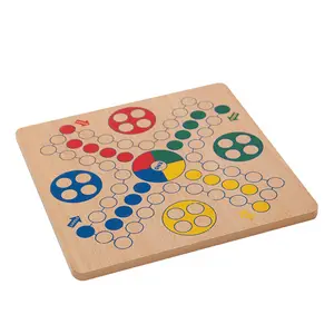 Reizen Indoor Houten Spel Ludo Bordspel Voor Promotie Cadeau Chinese Vliegende Schaak Set