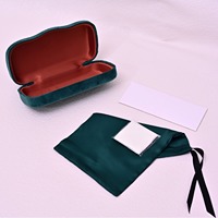 Nouveau design coloré velours daim bijoux lunettes de soleil coque dure de luxe étui à lunettes en métal boîte logo personnalisé