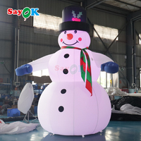 Bonhomme de neige gonflable géant pour la décoration de Noël, idéal pour les événements en plein air et les expositions de fêtes
