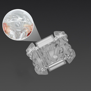 <span class=keywords><strong>Masturbador</strong></span> <span class=keywords><strong>Masculino</strong></span> Reutilizable en Espiral, Copa de TPE Suave Transparente Negra, Estimulador Manual con Textura de Túnel, Resistente al Agua - Product Image 6