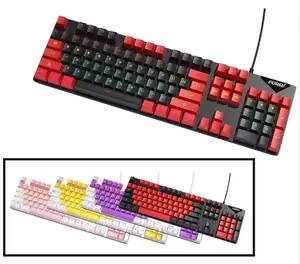 Clavier de jeu professionnel Rgb 104 touches clavier mécanique filaire clavier de jeu