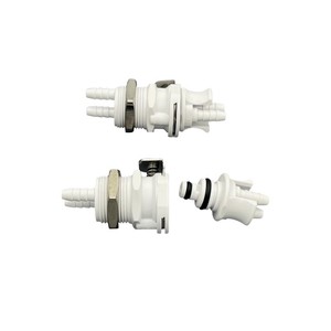 BRT миндальный/серый полипропиленовый 1/8 ''3/16'' 1/4 ''шланг зазубрины заглушка заглушенная пластиковая быстросъемная муфта - Product Image 4