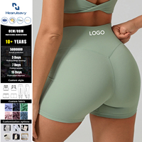 Shorts de yoga taille haute pour femme en Spandex/Nylon, ultra doux, couleur unie, effet ventre plat, anti-transparence, extensibles dans quatre directions, pour le fitness et le cyclisme