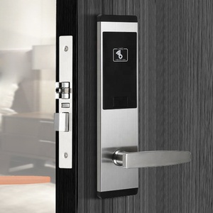 Serrure intelligente de porte d'hôtel de carte rfid système de gestion de tthotel porte en bois 13.56khz serrure d'hôtel intelligente à haute fréquence - Product Image 2