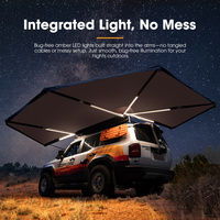 SAN HIMA 270 ° auvent autoportant auvent latéral de voiture abri autoportant à 270 degrés avec bande lumineuse LED pour véhicule SUV camion