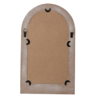 Espejo de pared con marco de madera arqueado rústico personalizado hecho a mano Estilo Casa de Campo decorativo ventanas de Iglesia espejos colgantes de madera con gancho