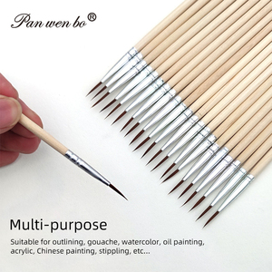 Vente en gros OEM ODM de pinceaux pour <span class=keywords><strong>peinture</strong></span> acrylique cheveux nylon Set de pinceaux de <span class=keywords><strong>peinture</strong></span> pinceaux de détail miniatures - Product Image 2