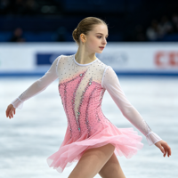 Robe de patinage et de danse rose et blanche pour enfants et adultes, à manches longues en maille, dos découpé avec strass, jupe à volants, pour compétition et spectacle de patinage sur glace