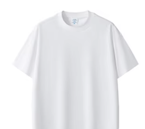 Camiseta de Algodón Extra Grande para Hombre FLOWORA, Manga Corta, Cuello Redondo, Logotipo en Relieve, Estilo Casual Urbano, Blanca - Product Image 2