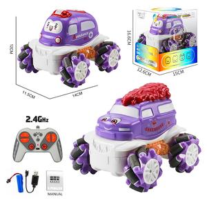 SINO 2,4 Ghz 9CH Control remoto Stunt Car 1/36 Escala Cartoon Stunt Car Climbing 360 Grados Rotación RC Drift Car con luces - Product Image 3