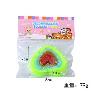 Juguete Sensorial Antiestrés de TPR Suave en Forma de Corazón de Arcoíris Rojo, Lindo y Agradable para Niños de 5 a 14 Años - Product Image 5