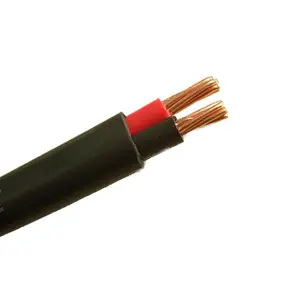 Kabel listrik insulasi PVC konduktor tembaga datar, 2 inti 450/750V untuk kabel rumah