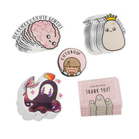 Autocollant de Logo de conception personnalisée de grande taille, étiquette ronde de dessin animé Kawaii